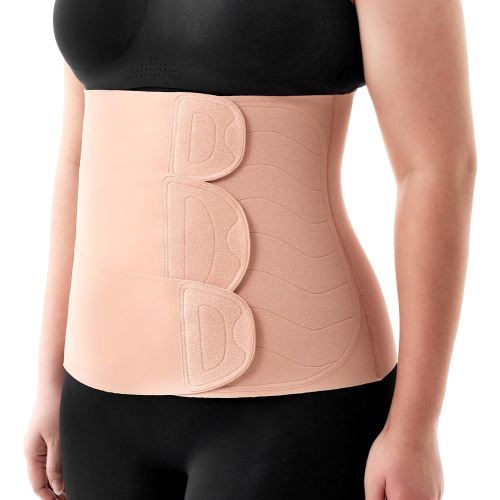 Momcozy Ergowrap Postpartum Belly Band for C-Section Recovery and Vaginal Birth, Abdominal Binder with 3D Lifting & Ergonomic Back Support, Seamless Belly Wrap Shapewear for Post Surgery Recovery