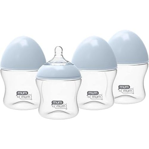Anti Colic Baby Bottles 5oz with S Slow Flow Rate Nipples for 0-3 Months, 4 Pack, MM103A