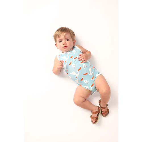 Pelican Bamboo Henley Onesie with Snaps