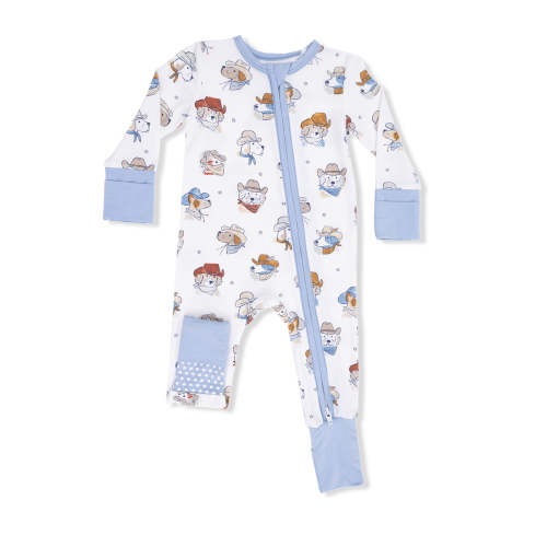2-Way Zip Romper, Cowdogs