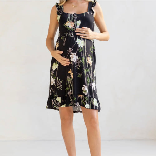 Grace Maternity Labor Delivery & Nursing Gown in Black – Angel Maternity USA