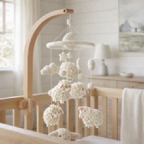 Felt Baby Mobile - Counting Sheep | Ganapati Crafts Co.
