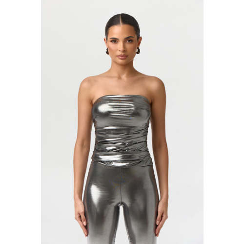 Foil Jersey Tube Top