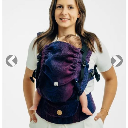 LennyUpGrade PRO Carrier, Standard Size, jacquard weave 100% cotton - WILD WINE - BOUQUET