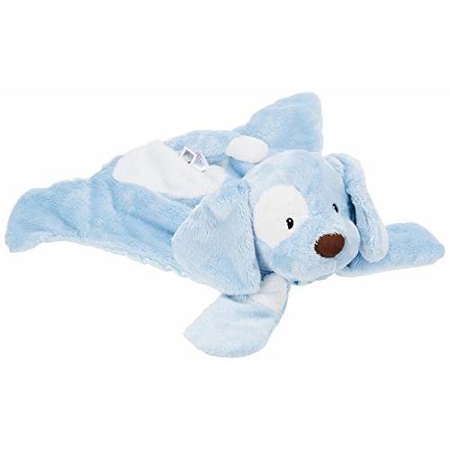 GUND Baby Spunky The Dog Huggybuddy Stuffed Animal with Built-in Baby Blanket, Blue, 15”
