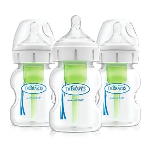 Dr. Brown's Options+ Wide-Neck Anti-Colic Baby Bottle - 5oz/3pk