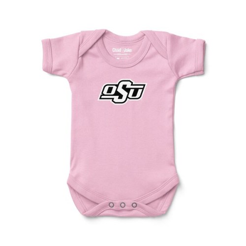 Newborn & Infant Chad & Jake Pink Oklahoma State Cowboys Primary Logo Bodysuit