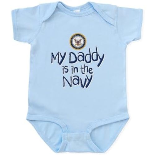 CafePress U.S. Navy My Daddy is in The Navy Infant Bodysuit Cute Infant Bodysuit Baby Romper