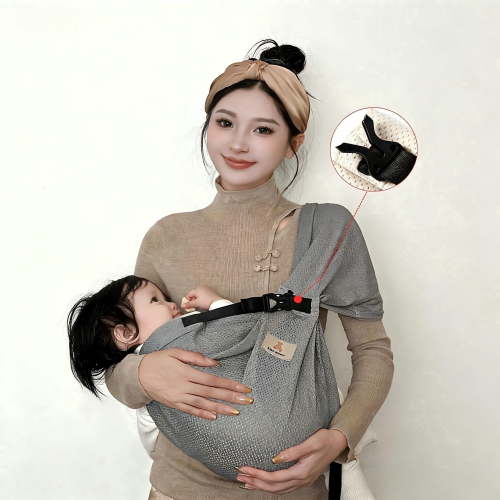 Gilysido adjustable hands-free baby sling carrier, ergonomically designed, suitable for newborns to toddlers aged 0-4, Grey