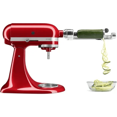 KitchenAid Fruit and Vegetable Spiralizer Attachment Stand Mixer, Polished Aluminum