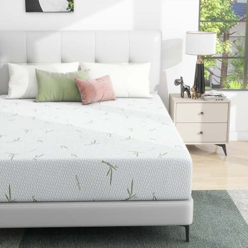 10 inch Twin Mattress in a Box,Memory Foam Mattress with Bamboo Cover