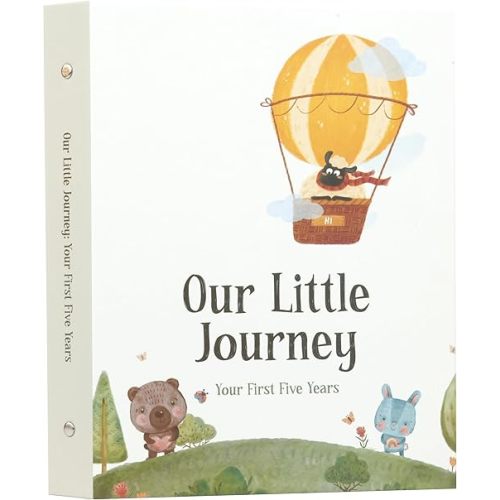 Baby Memory Book Keepsake | Minimalist First 5 Years Baby Book & Photo Album for Baby Boy or Girl| Gender Neutral Baby Journal Scrapbook for Milestones (Modern)