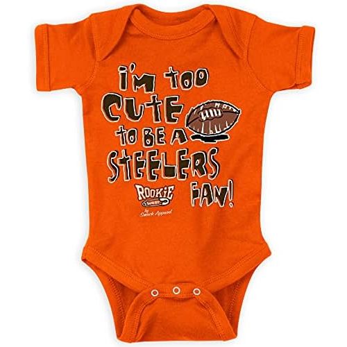 Cleveland Football Fans. Too Cute (Anti-Steelers) Baby Apparel (NB-7T)
