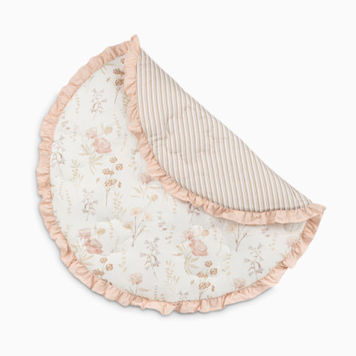 Cotton Quilted Playmat - Ruffled Violet Floral