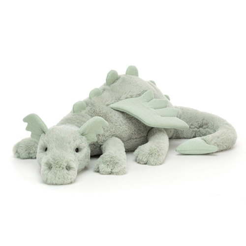 Jellycat Sage Dragon Stuffed Animal, Large 19 inches - Mythical Plush Toy - Classic Children's Gift