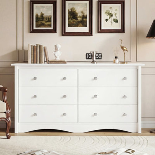 Ebern Designs Modern Drawer Dresser With Anti-Tip Kit, Tall Wood Chest For Bedroom Or Living Room Storage & Reviews | Wayfair