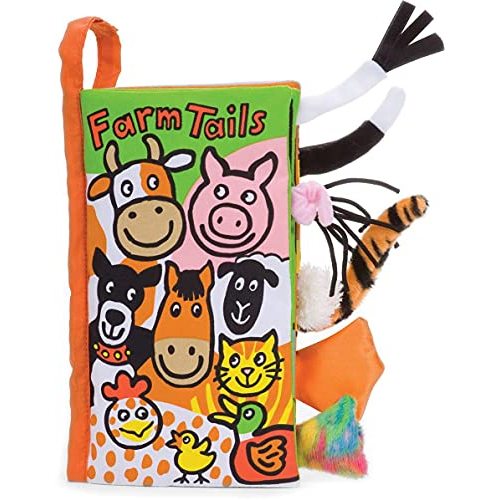 Farm Tails: A Soft Activity Baby Book by Jellycat - Children's Book - Baby Gift