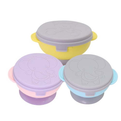 Kids Tableware,Baby Suction Cup Bowl Child Tableware Baby Food Bowl Fall Proof Can Be Matched With Snap