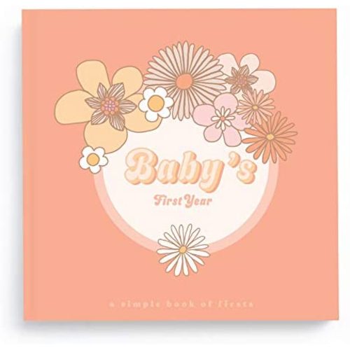 Lucy Darling Little Flower Child Baby Memory Book - First Year Journal Album To Capture Precious Moments - Milestone Keepsake For Girl - Made In USA