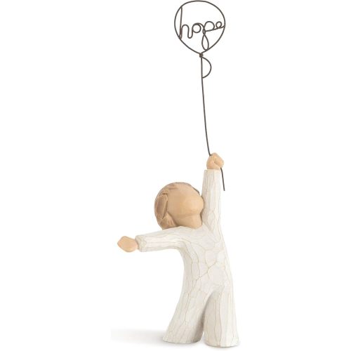 Willow Tree Hope, Hope Lifts us up, The Word 'Hope' Written in Wire in