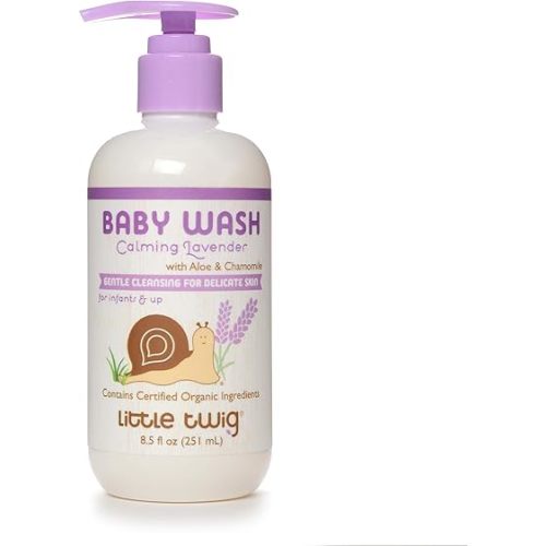 Little Twig Baby Wash, Natural Plant Derived Formula, Lavender, 8.5 fl oz