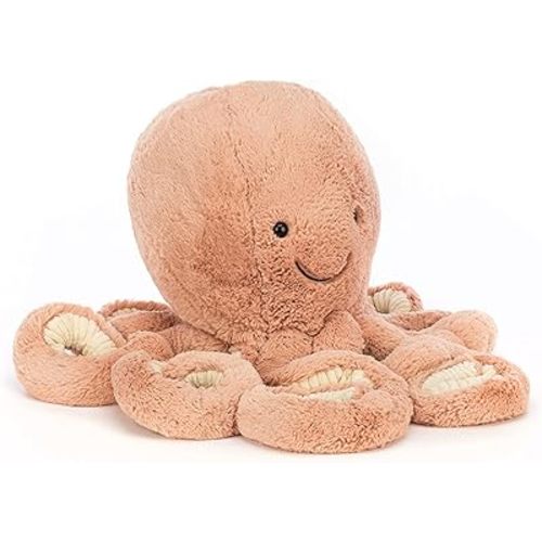 Jellycat Odell Octopus Stuffed Animal, Really Big 34 inches - Ocean and Sea Plush Toy - Classic Children's Gift