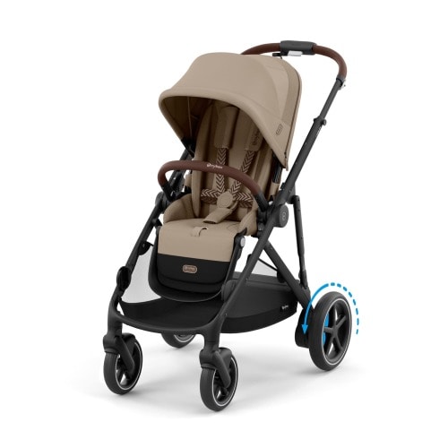 Cybex eGazelle S Electronic Assist Stroller - Black Frame / Almond Beige