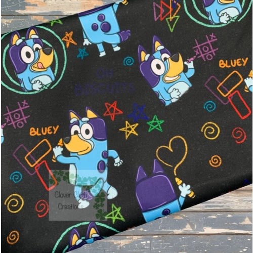 Artsy Bluey Cloth Diaper - Made to Order – Clover Cloth Creations