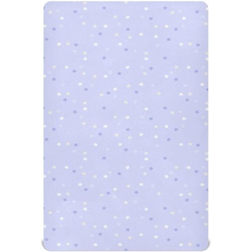 Cute Purple Star Crib Sheets for Neutral Bassinet Play Sheets,Sheets Toddler Bed Sheets for Baby Boys Girs 39 * 27 * 5in