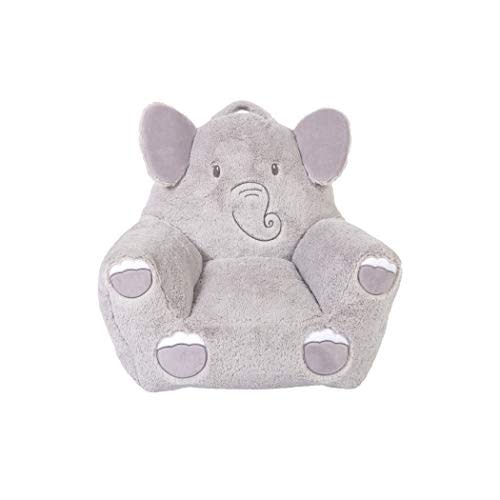 Cuddo Buddies Elephant Toddler Chair Plush Character Kids Chair Comfy Pillow Chair for Boys and Girls, 19 in x 20 in x 16 in