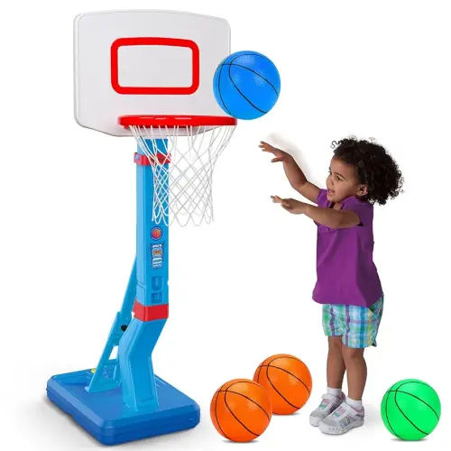 Basketball Hoop Indoor for Toddler, Adjustable Portable Basketball Hoop Set, Poolside Outdoor Backyard Outside Basketball Game Toy for Kids Age 2 3 4 5 6 7 8