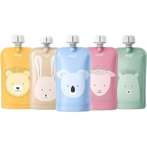Cherub Baby 10 Packs 5oz Reusable Baby Food Pouches