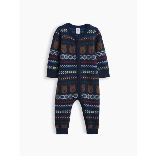 Baby Brannan Bear Fair Isle Sweater One-Piece