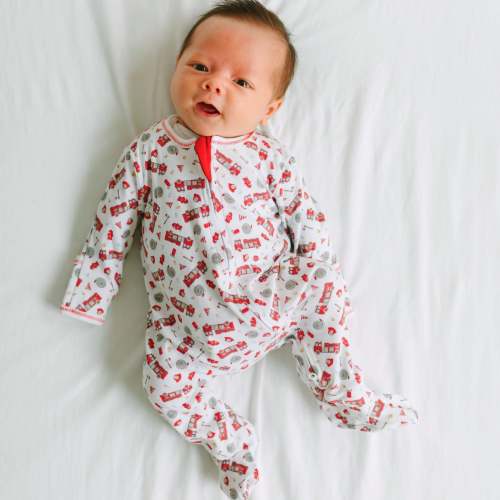 To the Rescue Print Zip Footie