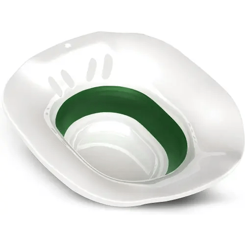 Fivona Expandable Sitz Bath Seat for Soak and Steam - Postpartum Essentials Care and Hemorrhoid Treatment - Unisex and Universal Fit Over the Toilet Yoni Steaming Bowl - At-Home Soothing Relief Device