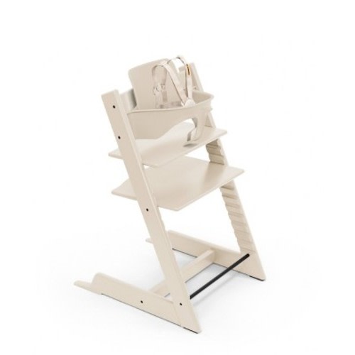 Stokke Tripp Trapp Standard High Chair 2 with Adjustable Baby Set - Vanilla