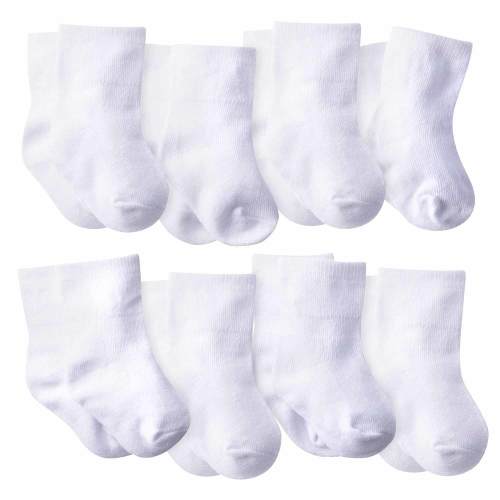 White 8-pack Jersey Wiggle Proof Crew Sock
– Gerber Childrenswear