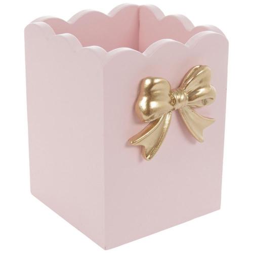 Gold Bow Brush Holder