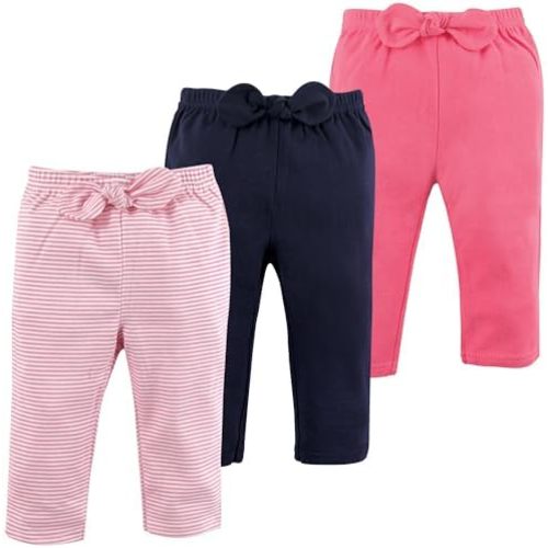 Hudson Baby Basics Unisex Baby Everyday Cotton Pants 3-Pack