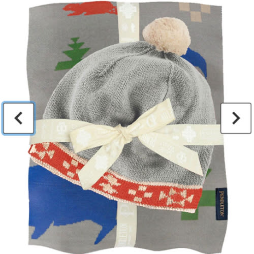 Pendleton Knit Baby Blanket + Beanie - Infants' - Accessories