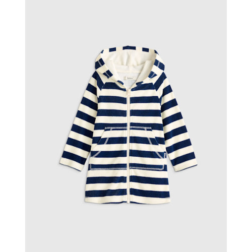 Loop Terry Swim Coverup - Toddler in Navy Awning Stripe