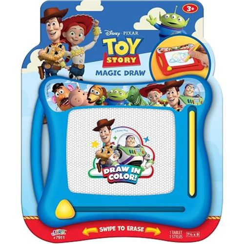 JA-RU Toy Story Magic Draw-Magnetic Drawing Pad (1 Pack Assorted Colors) Car Trip Toys Mess-Free Small Kids Write Board | Woody & Buzz Lightyear Travel Entertainment. 7911-1