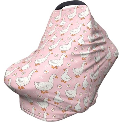Pink Goose Baby Stuff Car Seat Cover for Baby,Mom Nursing Breastfeeding Covers,Multi-Use Car Seat Canopy Carrier Cover,Stroller Cover Newborn Shower Gift for Boys Girls