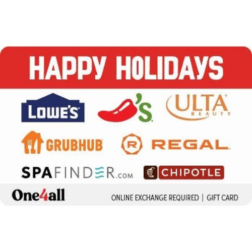$25 One4all Happy Holidays Gift Card
