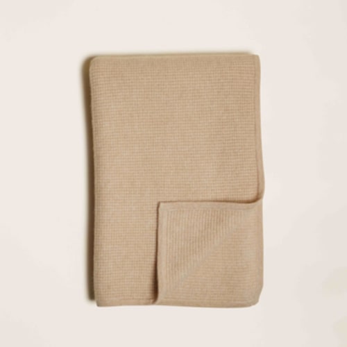 Cassie Cashmere Waffle Knit Baby Blanket