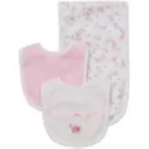 Little Me
Baby Girls Vintage Rose Bib and Burp Cloth, 3 Piece Set