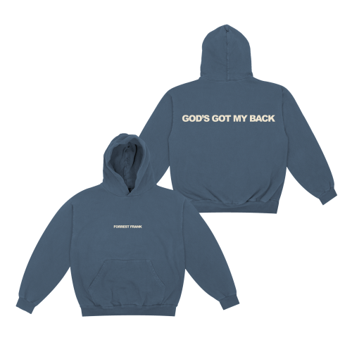 God's Got My Back Blue Hoodie