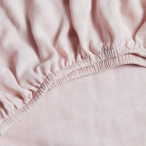 Personalized Supersoft Lilac Rose Organic Cotton Gauze Baby Crib Fitted Sheet