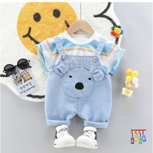 Baby Toddler 2-Piece T-Shirt and Koala Overalls Set