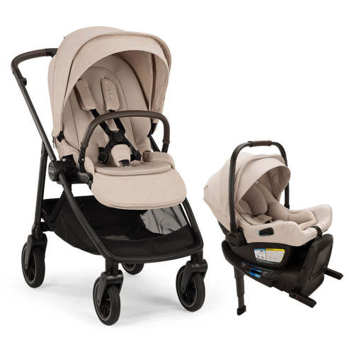 Nuna SWIV Stroller + PIPA Series Travel System - Biscotti / PIPA rx Aire / Biscotti